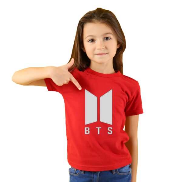 BTS Cotton half sleeves t-shirt for Kids - Red