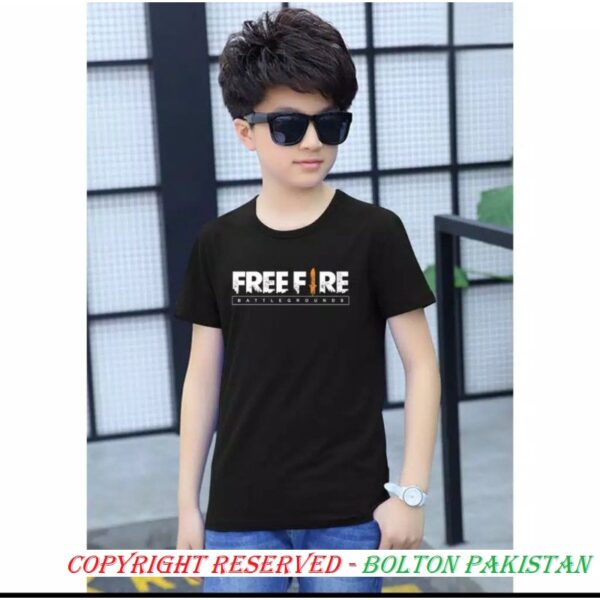 Free Fire Cotton half sleeves t-shirt for Kids