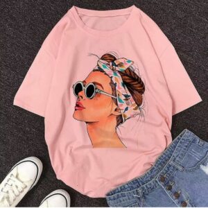 Lady Face Printed Export t shirt for women