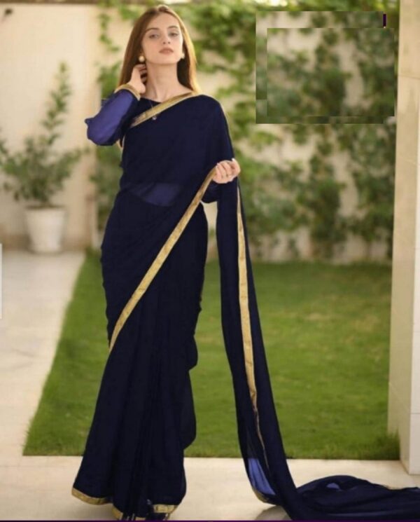 Navy Blue Saree for Women