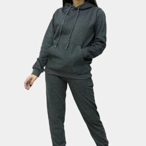 hood charcoal women tracksuit