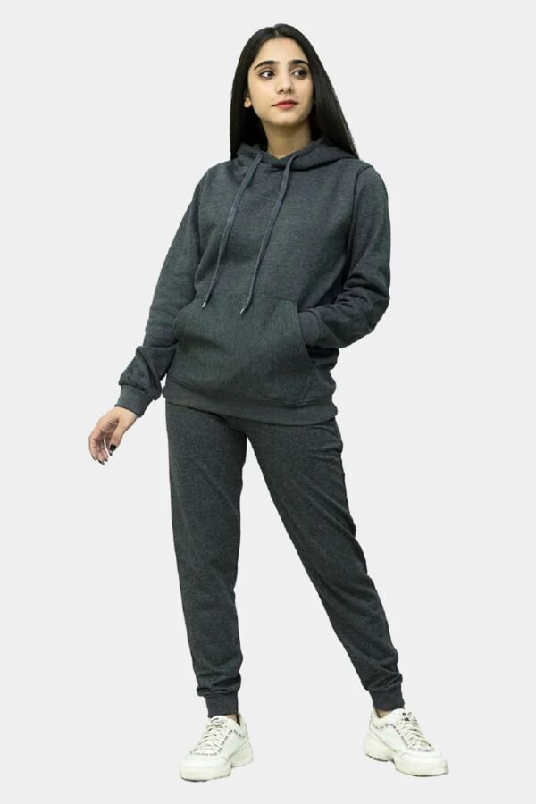 hood charcoal women tracksuit