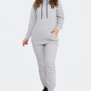 Heather Grey Hood Tracksuit Women