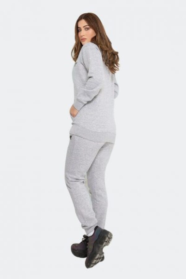 Heather Grey Fleece Hood Tracksuit for Women