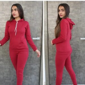 maroon hoodie tracksuit women