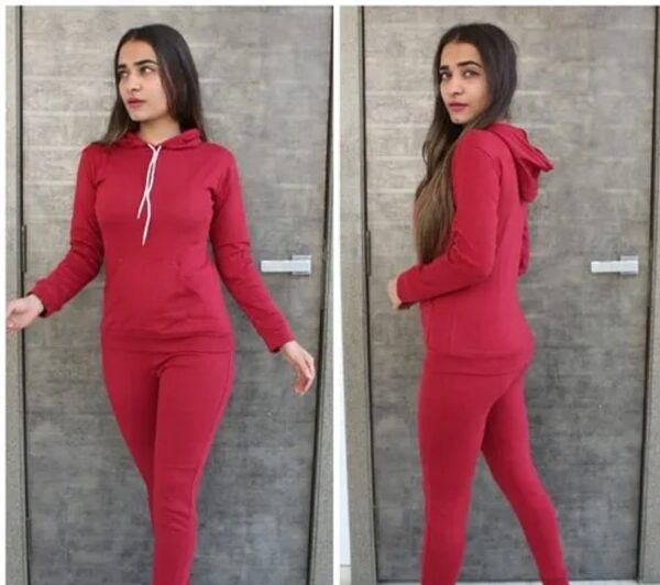 maroon hoodie tracksuit women