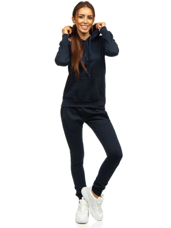 Navy Fleece Hood Tracksuit for Women - Image 3