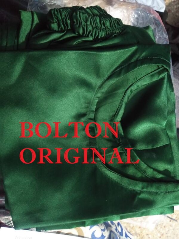 Green Satin Silk Saree for Women and Girls - Image 3