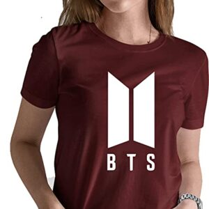 BTS T Shirt for Women - Maroon