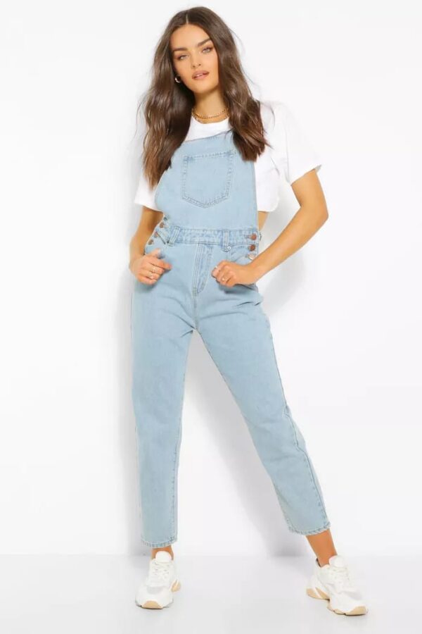 Denim Dungaree for Girls and Women - Light Blue - Image 2
