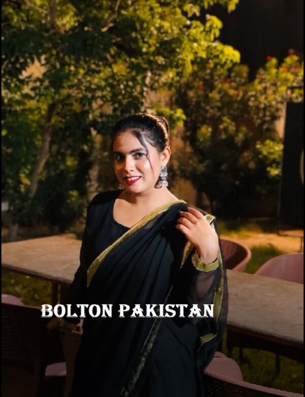 Stylish Chiffon saree for women and girls - Black - Image 4