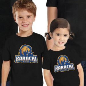 Karachi Kings PSL T-Shirt for Kids Black
