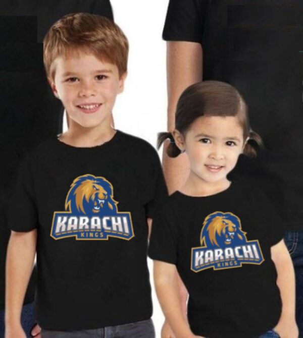 Karachi Kings PSL T-Shirt for Kids Black
