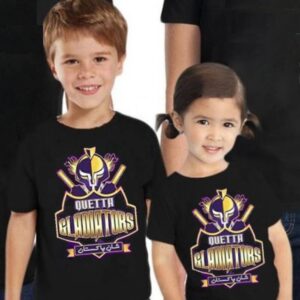 Quetta Gladiators PSL T-Shirt for Kids Black