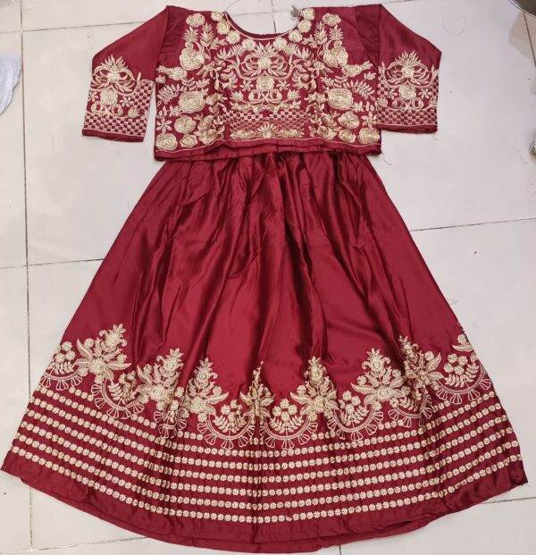 Embroidered Skirt & Heavy Embroidered Shirt & Sleeves - Image 2