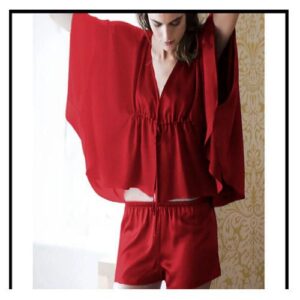 Western butterfly silk cami set For women
