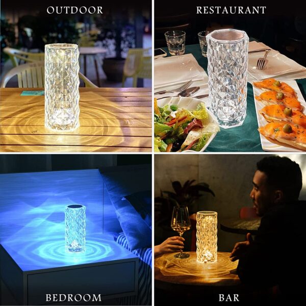 Crystal Diamond Table Lamp16 Color Changing Touch Control - Image 6