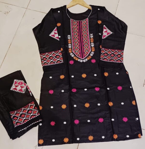 Boski Linen Traditional Dress 2 Pcs - Image 2