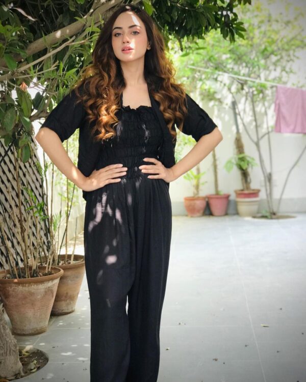 Black Linen Jumpsuit with Koti for Women - Image 4