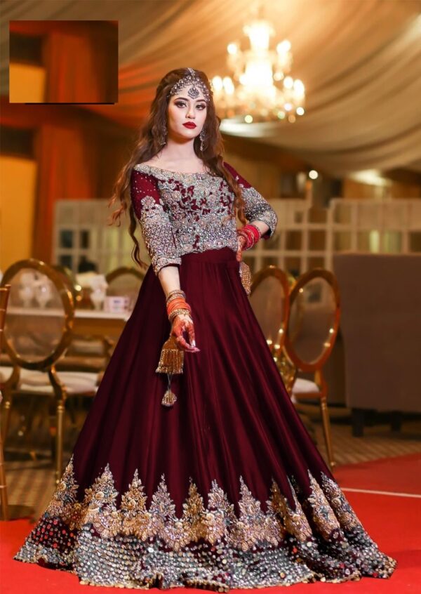 Embroidered Skirt & Heavy Embroidered Shirt & Sleeves - Image 4