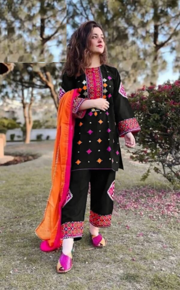 Boski Linen Traditional Dress 2 Pcs