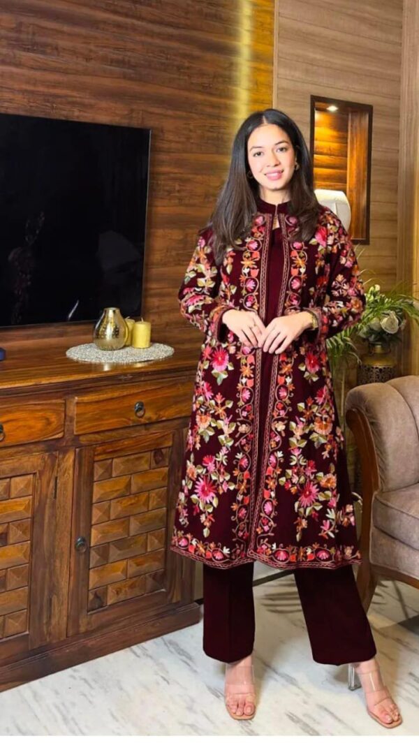 Heavy Embroidered 3 Pcs Suit for Women - Image 2