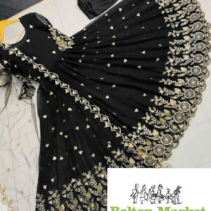Border Embroidery With Emb Dupatta With Silk Trouser 3Pcs