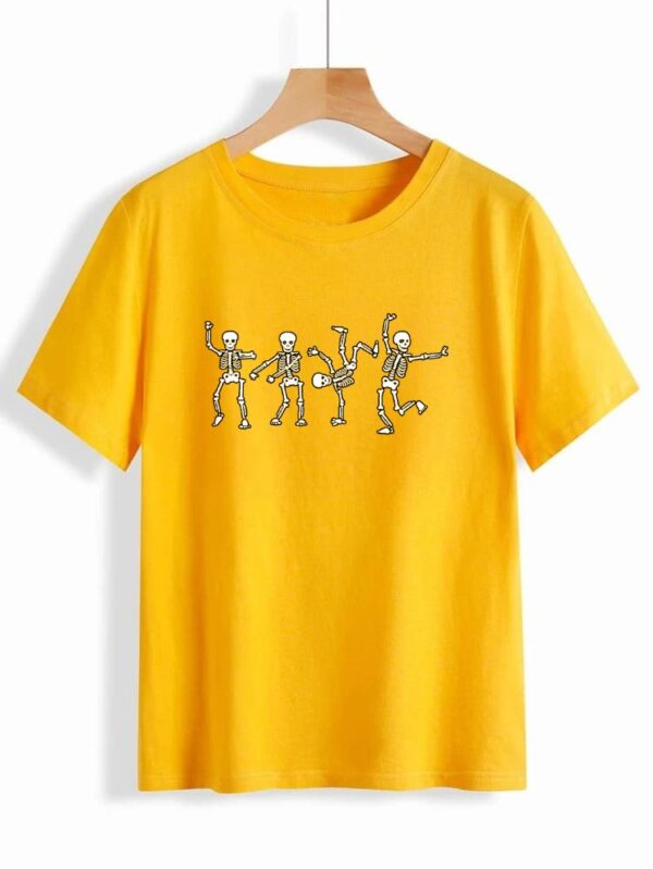 Skeletons Printed T-Shirt - Image 3