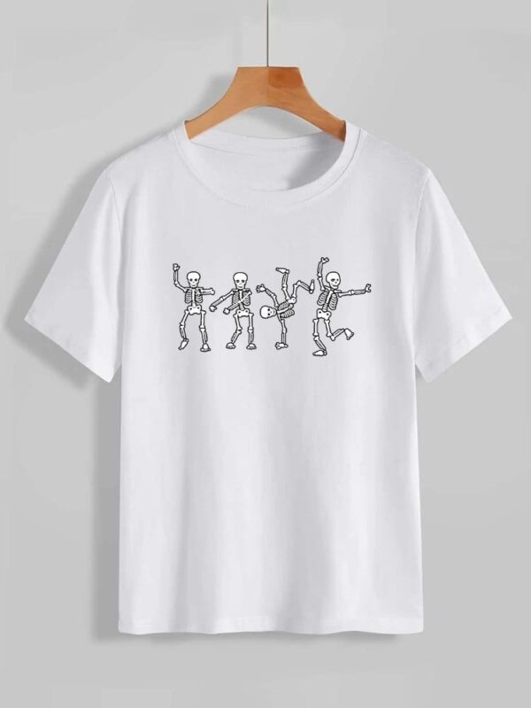 Skeletons Printed T-Shirt - Image 7