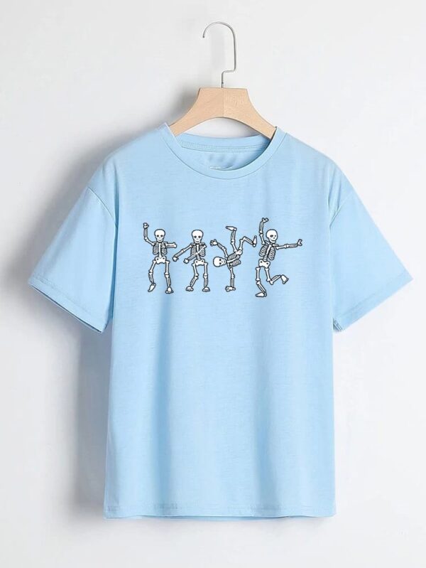 Skeletons Printed T-Shirt - Image 8