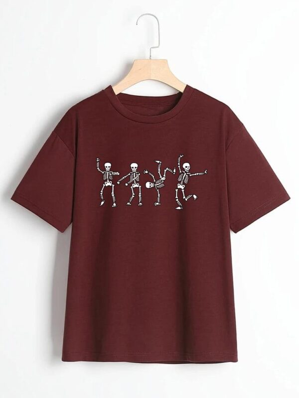 Skeletons Printed T-Shirt - Image 5