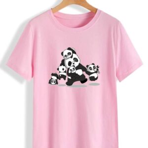 Pandas Printed T-Shirt for Women