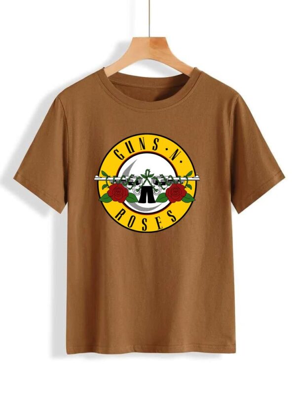 Gun and Roses T Shirt for Women and Men - Image 2