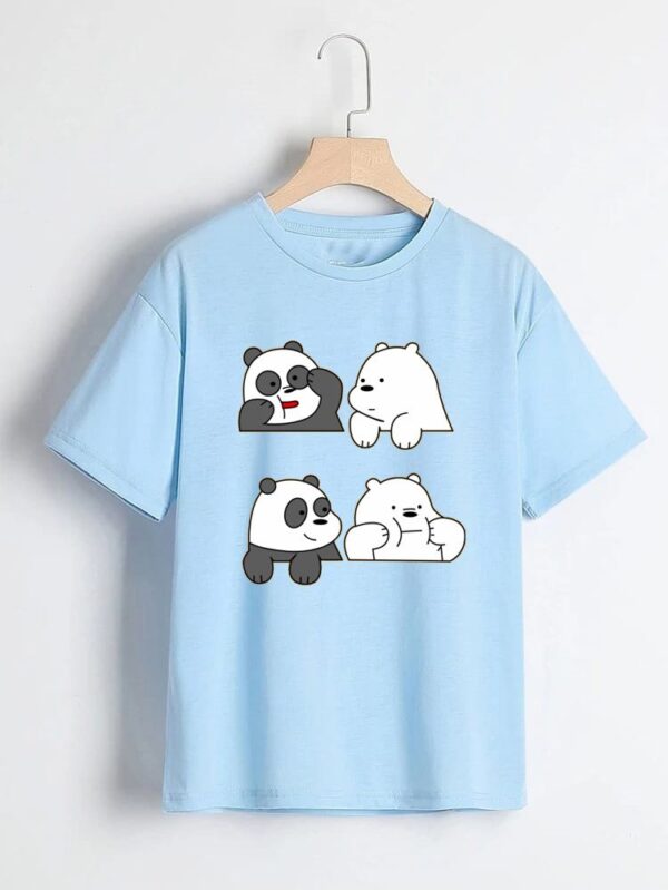 Pandas Bear Printed T Shirt for Men and Women - Image 7
