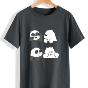 Pandas Bear Printed T Shirt for Men and Women