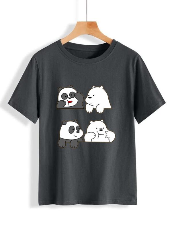 Pandas Bear Printed T Shirt for Men and Women