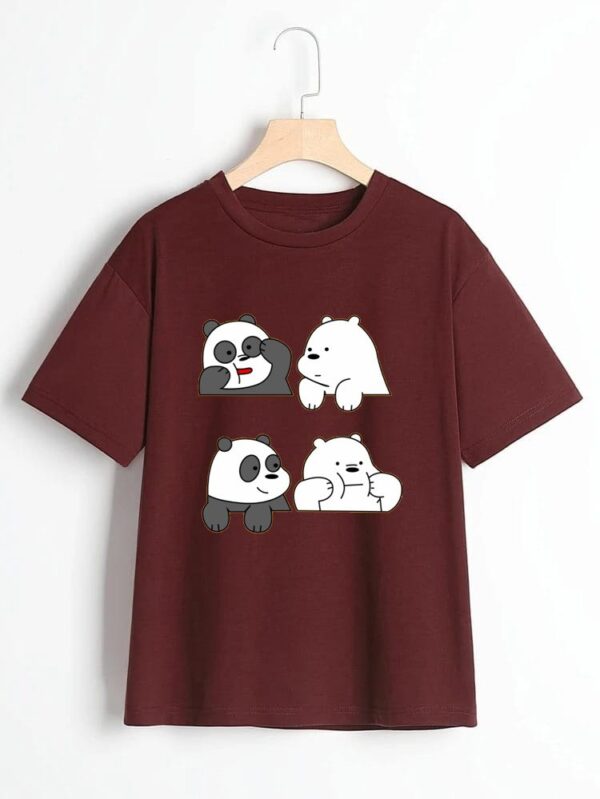 Pandas Bear Printed T Shirt for Men and Women - Image 3