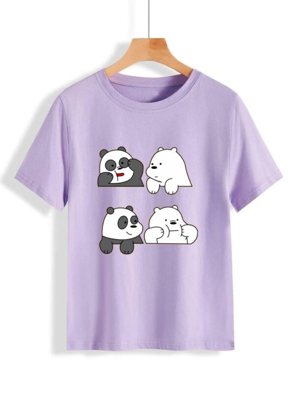 Pandas Bear Printed T Shirt for Men and Women - Image 10