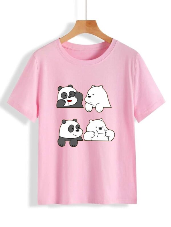 Pandas Bear Printed T Shirt for Men and Women - Image 9