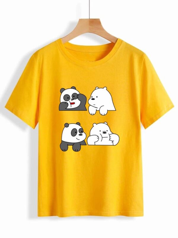 Pandas Bear Printed T Shirt for Men and Women - Image 2