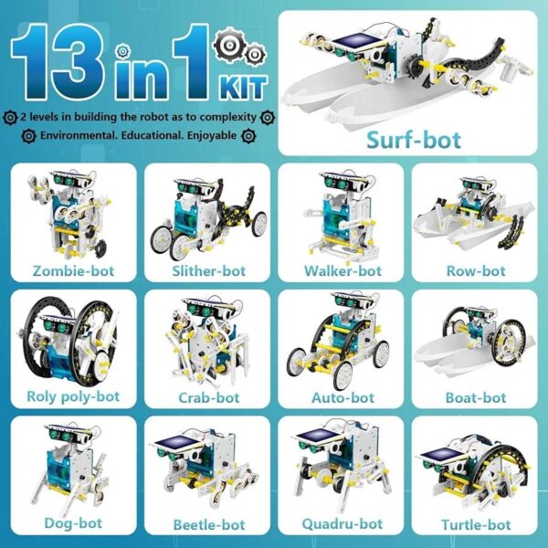13 in 1 STEM Solar Robot for Kids STEM Projects for Kids - Image 3