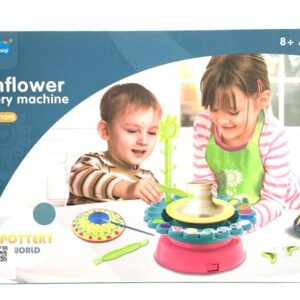 Sunflower Pottery Wheel Diy Air Dry Sculpting Clay And Craft Paint Kit Electric Ceramic Wheel Machine
