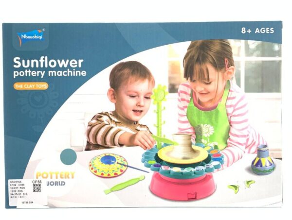 Sunflower Pottery Wheel Diy Air Dry Sculpting Clay And Craft Paint Kit Electric Ceramic Wheel Machine