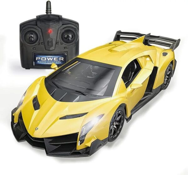 Lamborghini Veneno Simulated Model Car Chargeable RC 1:18 Scale Remote Control Vehicle toy with Light and Door Open / Close toy
