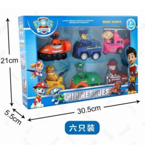 SET OF 6 DOGS WITH CARS