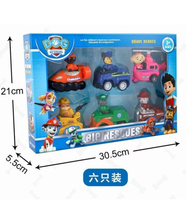 SET OF 6 DOGS WITH CARS
