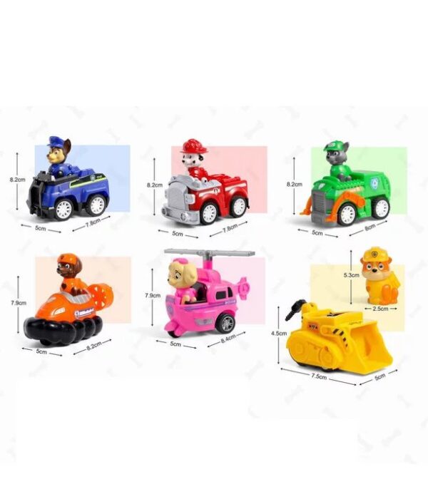 SET OF 6 DOGS WITH CARS - Image 3