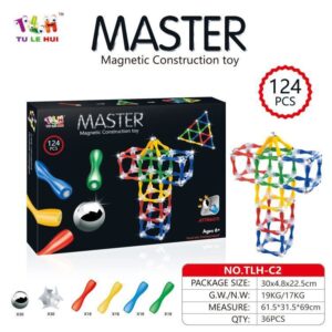 Magnetic Construction Toy 124 Pcs