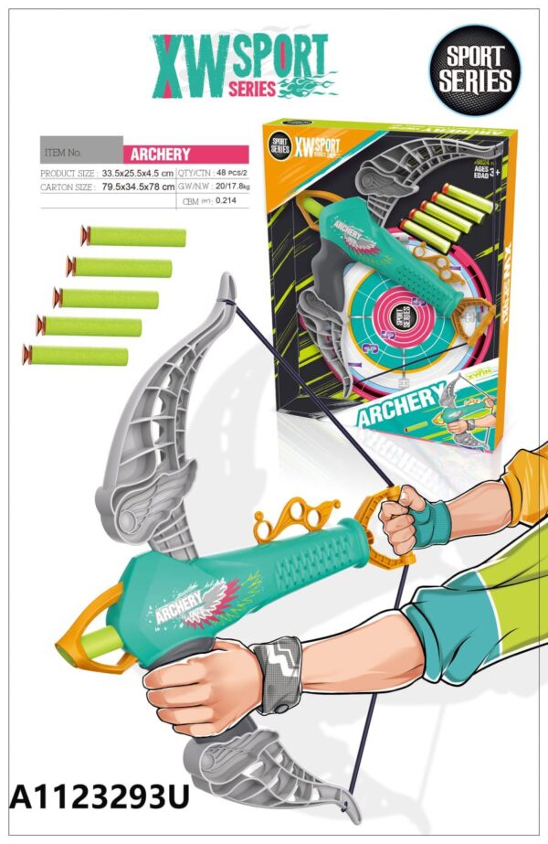 Archery Bow Arrow Kids Toy with Target Suction Cup Set