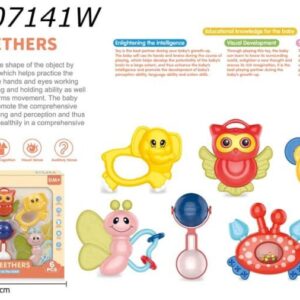 Baby Teether Rattle Set - 6 Pcs